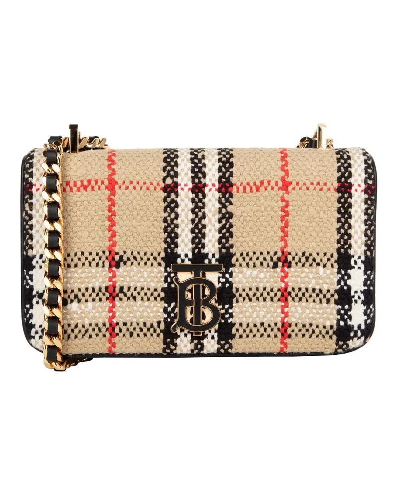 Burberry Hobo Bags Lola Bag With Vintage-Check beige Beige
