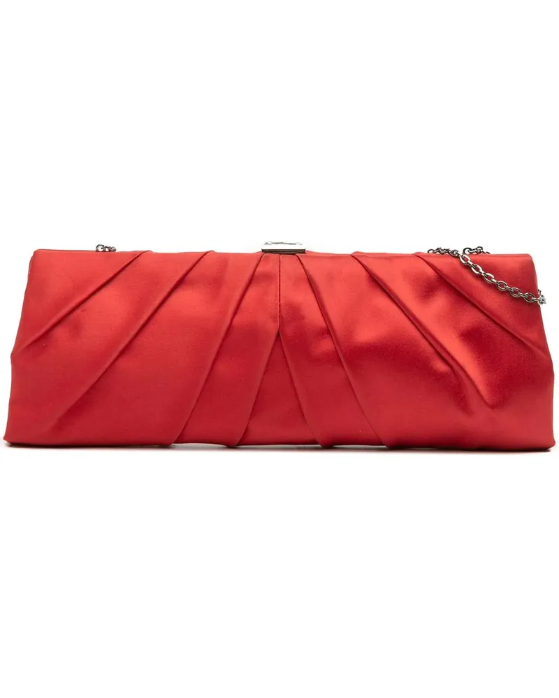 Valentino Garavani Hobo Bags Satin Pleated Chain Evening Clutch rot Rot