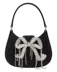 Self-Portrait Satchel Bag Rhinestone Micro Crescent Bag Schwarz