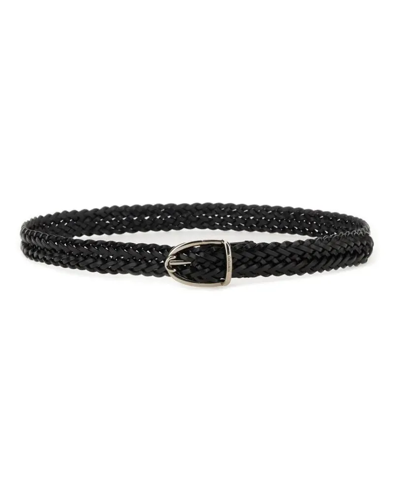 Tom Ford Gürtel Braided Calf Leather Belt schwarz Schwarz
