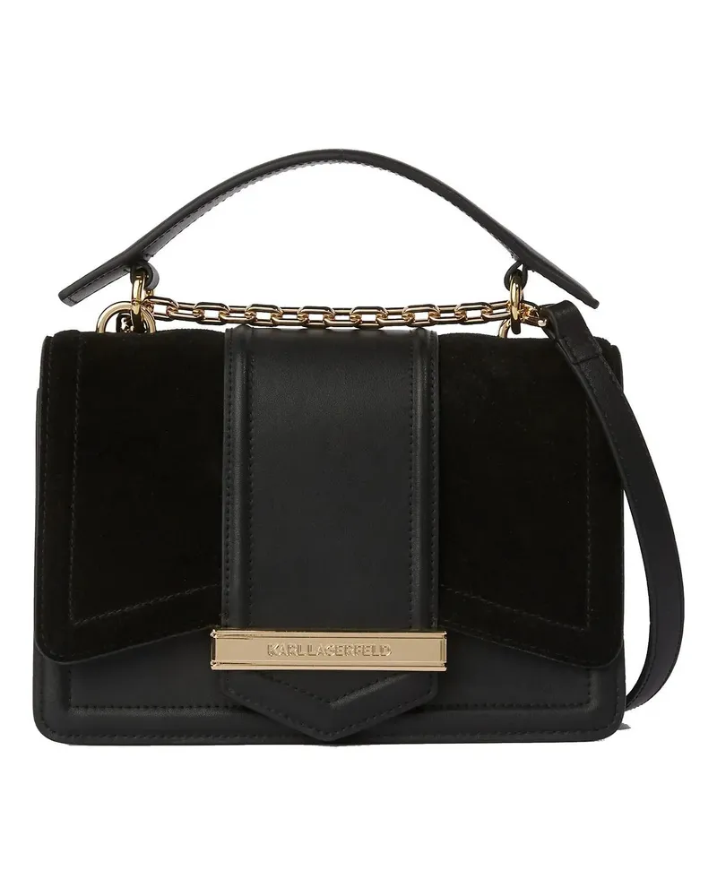 Karl Lagerfeld Hobo Bags K/Nova Wildleder-Schultertasche schwarz Schwarz