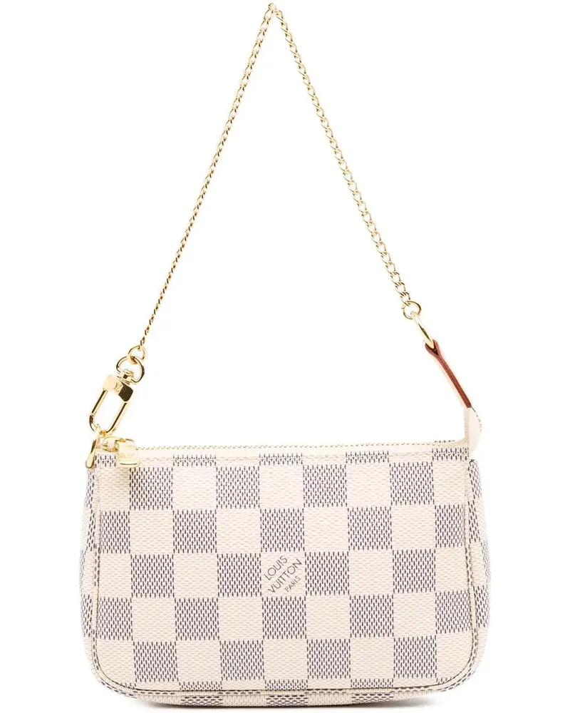 Louis Vuitton Crossbody Bags Damier Azur Mini Pochette Accessoires weiß Weiß