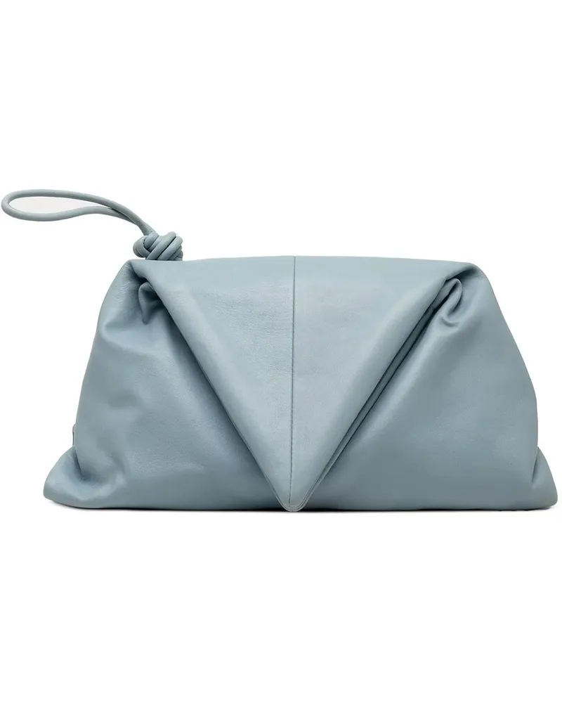 Bottega Veneta Clutches Leather BV Trine Angular Clutch blau Blau