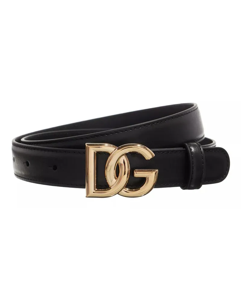 Dolce & Gabbana Gürtel Logo Belt schwarz Schwarz
