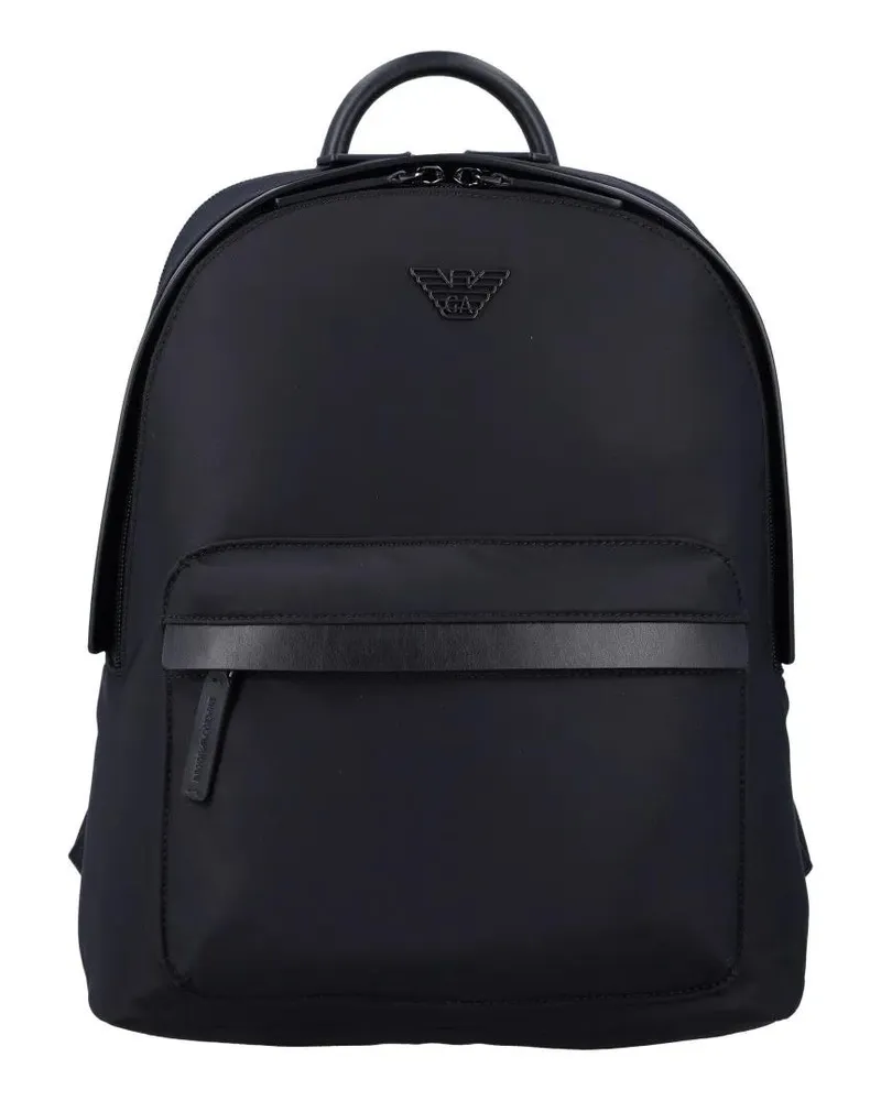 Emporio Armani Rucksäcke Asv Recycled Nylon Backpack schwarz Schwarz