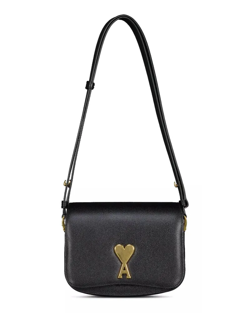 AMI Paris Crossbody Bags Schultertasche mit Logo 47702190883162 schwarz Schwarz