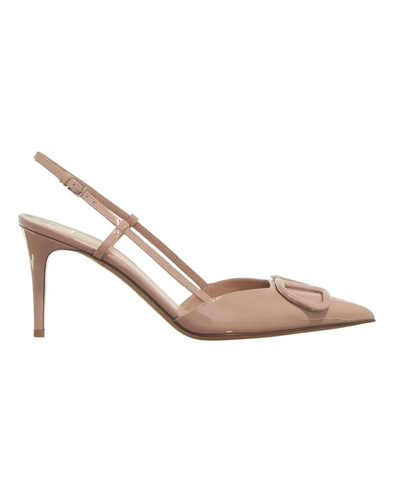 Valentino Garavani Stiefel Sling Back Vlogo rosa Gold