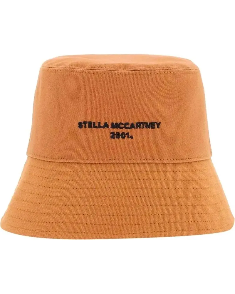 Stella McCartney Caps & Mützen Eco Cotton Logo Bucket Hat braun Braun