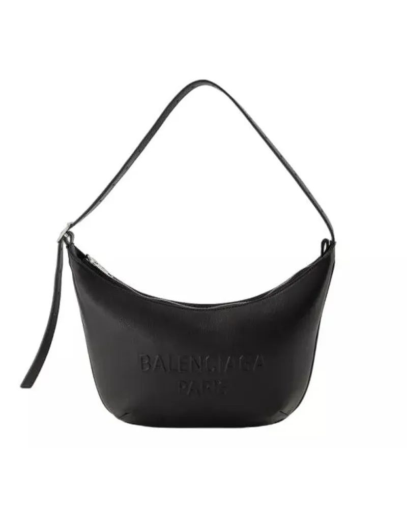 Balenciaga Shopper Mary Kate Sling Shoulder Bag - Leather - Black Schwarz