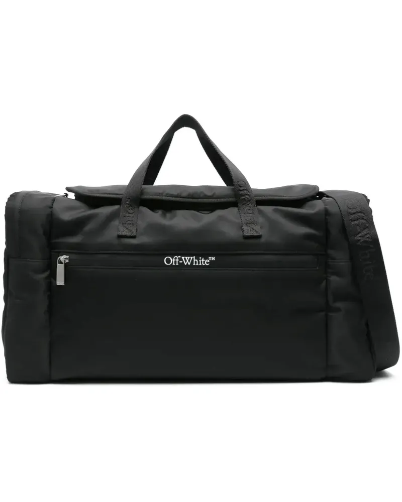 OFF-WHITE Koffer Outdoor Weekender Logo Duffle Bag schwarz Schwarz