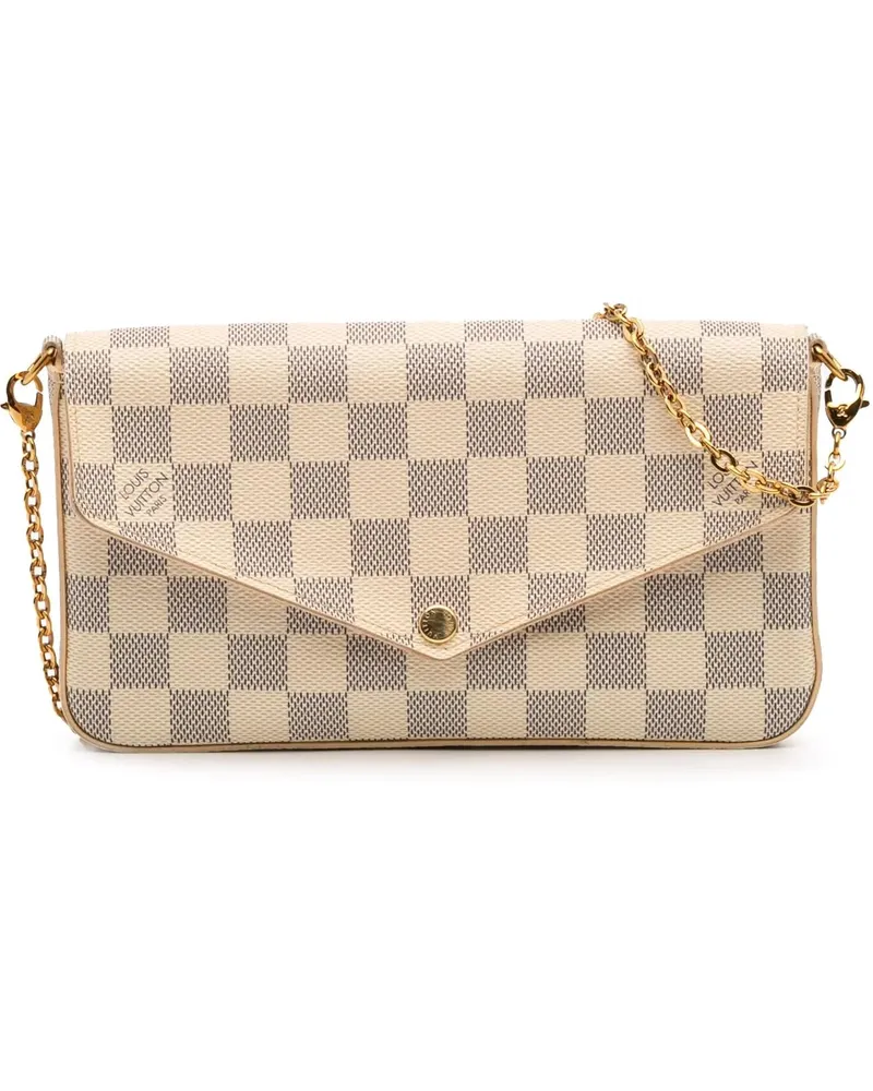 Louis Vuitton Hobo Bags Damier Azur Pochette Felicie weiß Weiß
