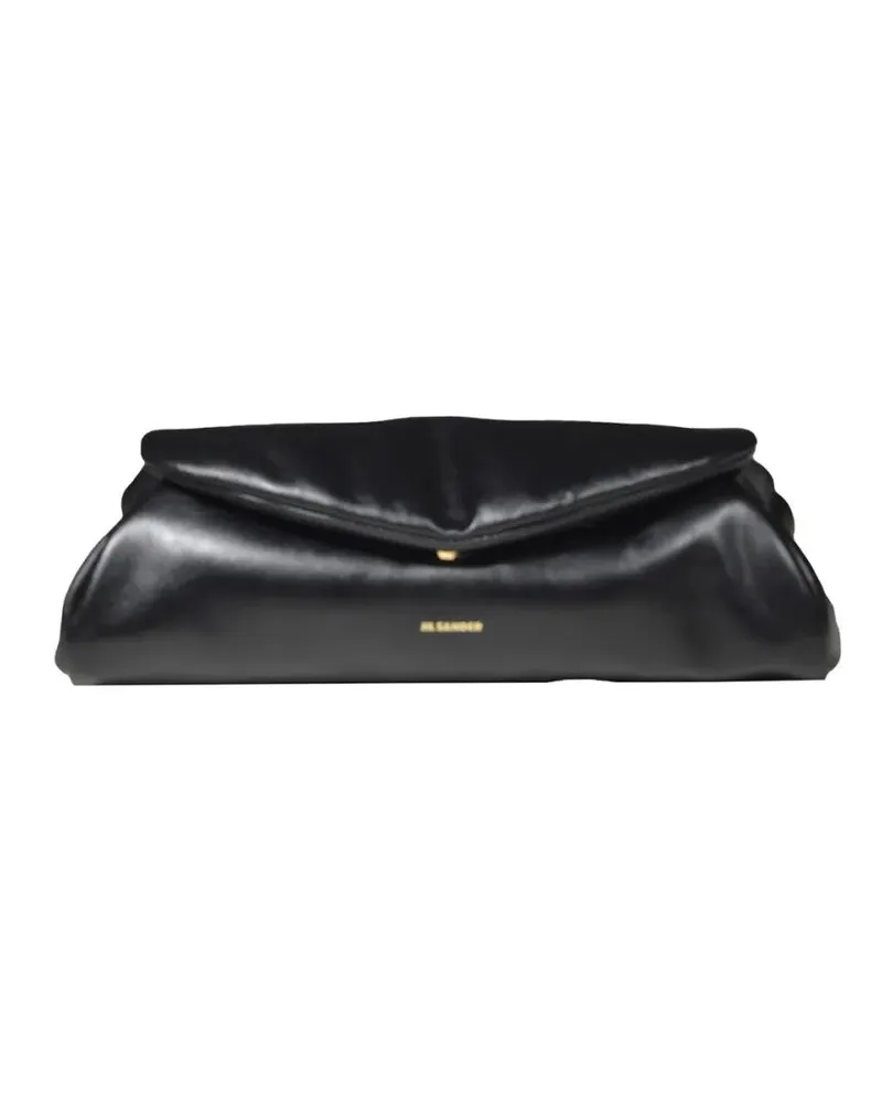 Jil Sander Crossbody Bags Cannolo Padded Small Black Leather Handbag schwarz Schwarz