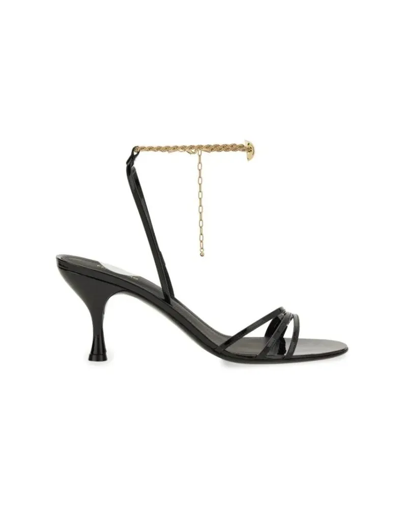 Ferragamo Sandalen Patent Calf Sandals schwarz Schwarz