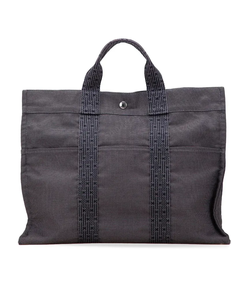 Hermès Shopper Canvas Herline MM grau Grau