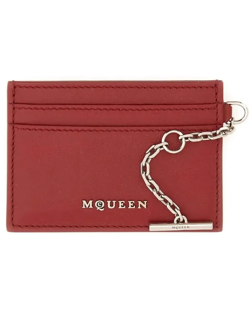 Alexander McQueen Portemonnaie Sling Card Holder rot Rot