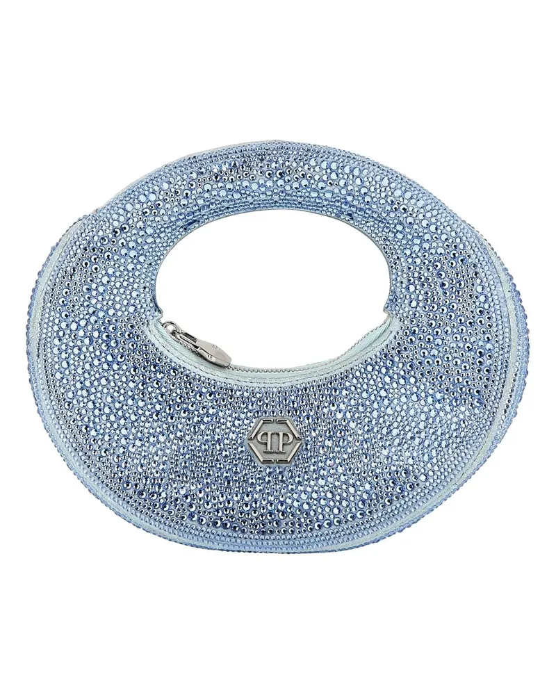 Philipp Plein Crossbody Bags Henkeltasche Mit Schmucksteinen blau Blau