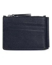 Maison Margiela Portemonnaies Embossed Leather Wallet Schwarz