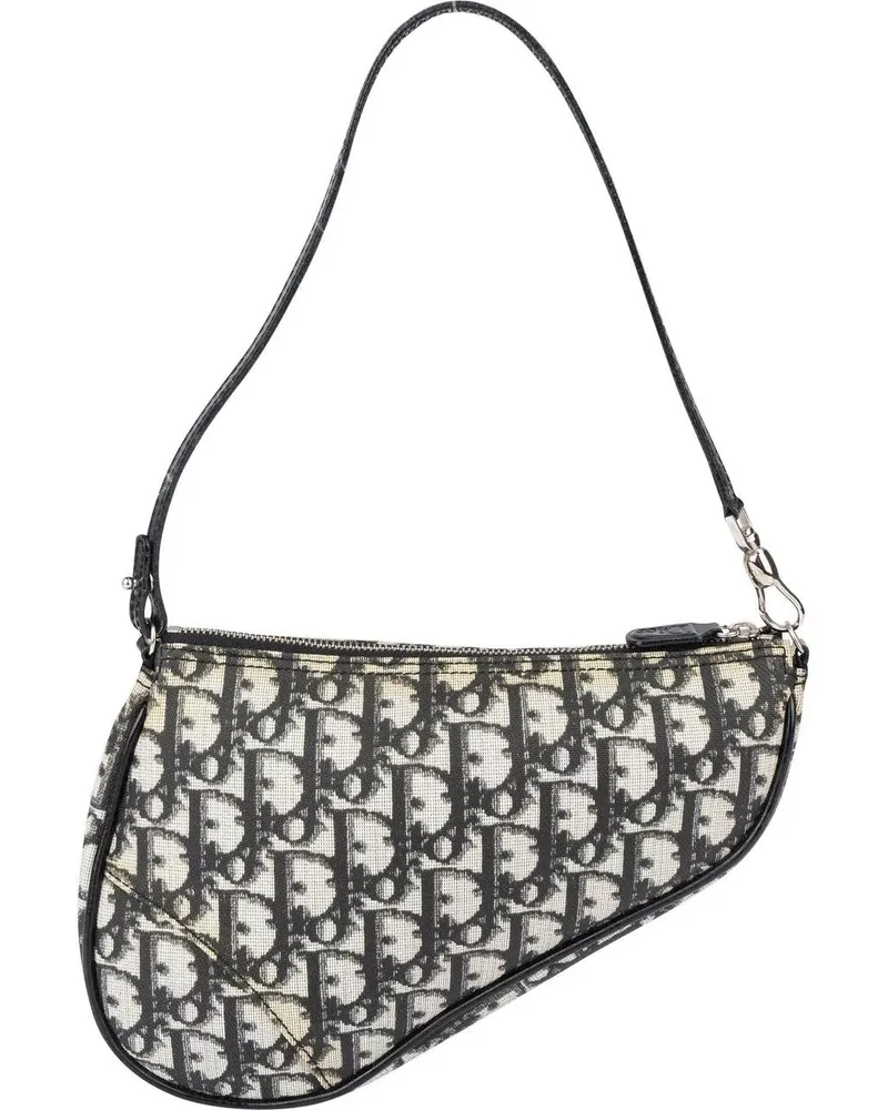 Dior Crossbody Bags  Canvas Trotter Monogram Mini Saddle schwarz Schwarz