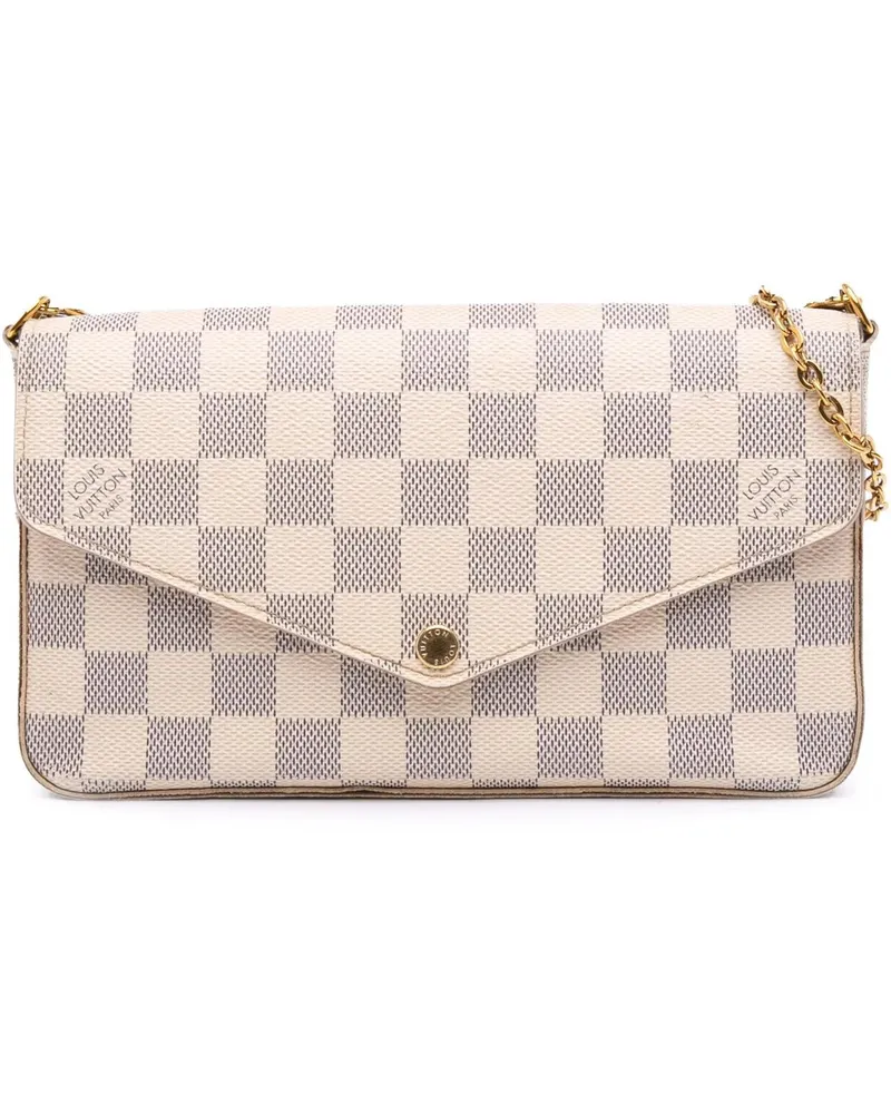 Louis Vuitton Hobo Bags Damier Azur Pochette Felicie weiß Weiß