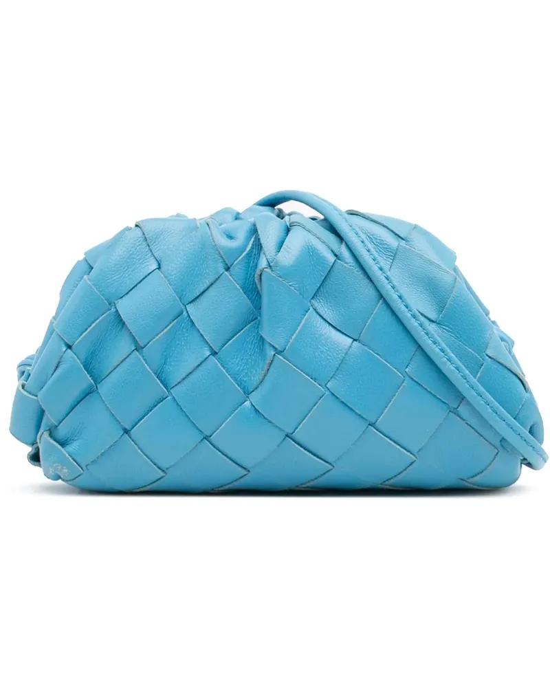Bottega Veneta Hobo Bags Nappa Intrecciato The Extra Mini Pouch Crossbody blau Blau