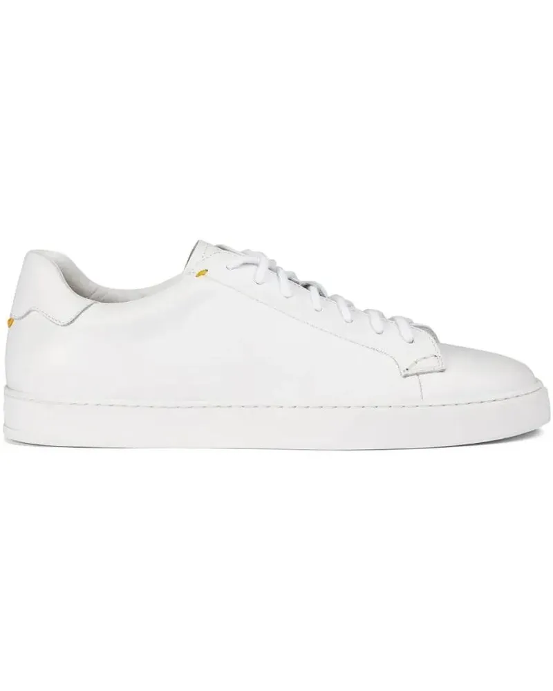 Doucal´s Low-Top Sneaker White Calf Leather Sneakers weiß Weiß