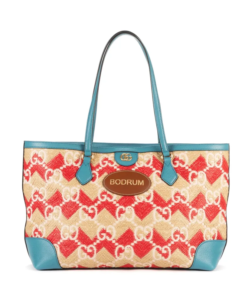 Gucci Crossbody Bags Resort Collection Bodrum Ophidia GG Tote Medium blau Blau