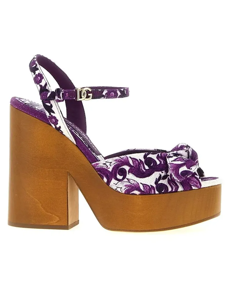 Dolce & Gabbana Sandalen 'Maiolica' Sandals lila Lila