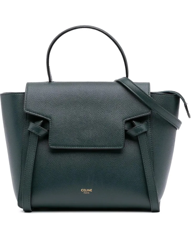 Celine Hobo Bags Nano Grained Calfskin Belt Bag grün Grün