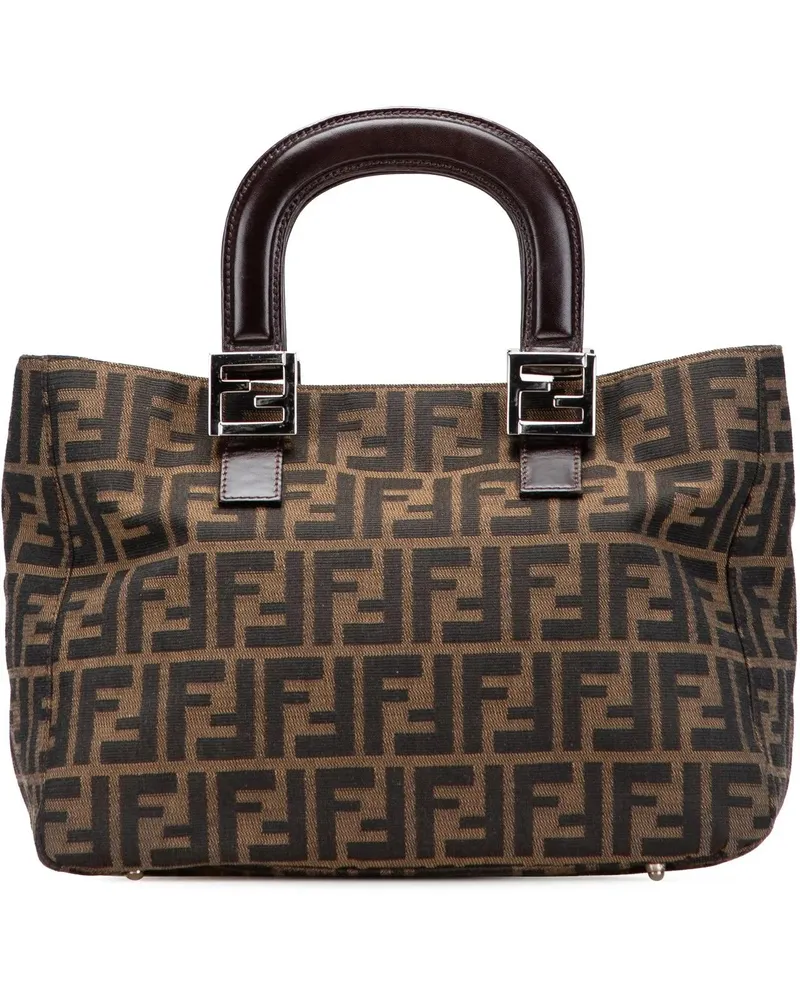 Fendi Shopper Small Zucca Canvas Twins Tote braun Braun