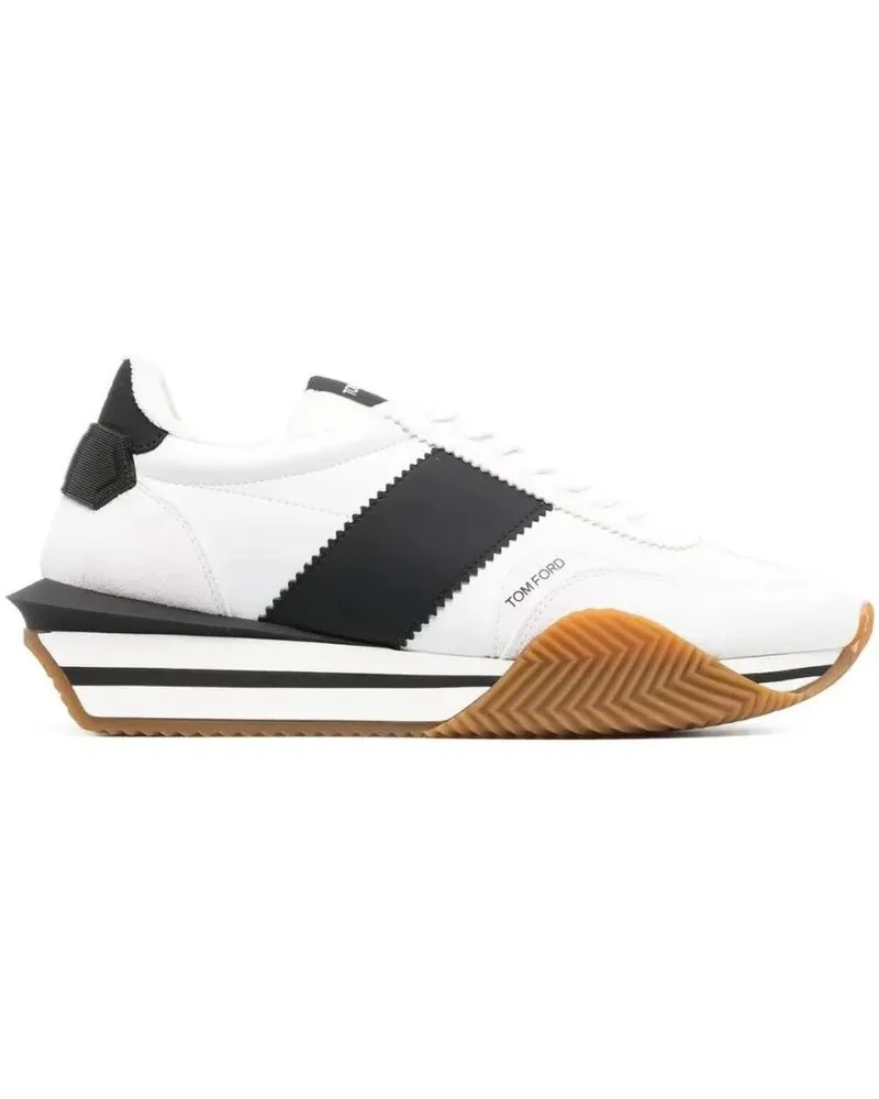 Tom Ford Low-Top Sneaker Panelled Suede James Sneaker weiß Weiß