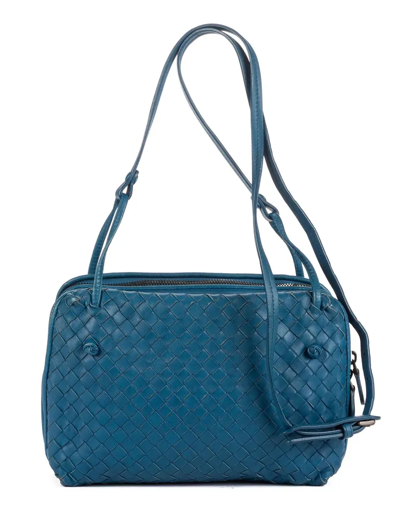 Bottega Veneta Crossbody Bags Nodini Double Zipper Small blau Blau