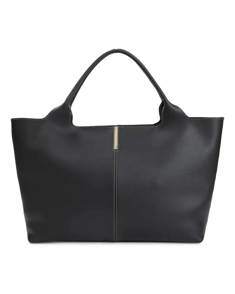 TOD'S Hobo Bags Black Leather Shoulder Bag schwarz Schwarz