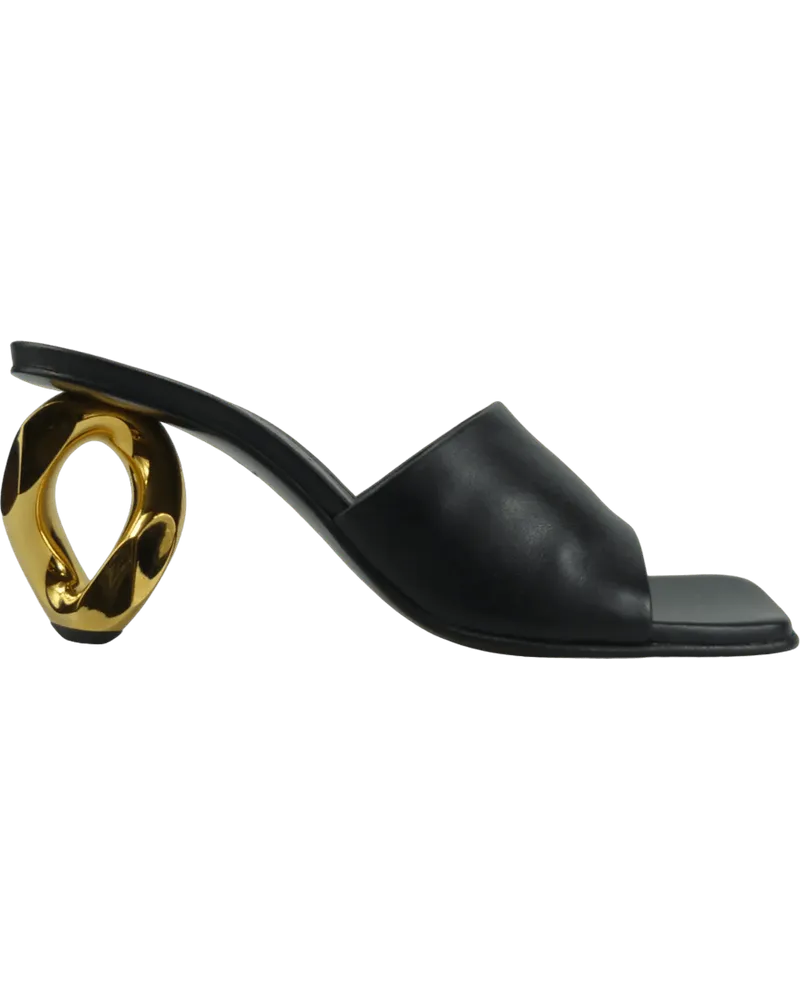 J.W.Anderson Sandalen Mules nero con tacco decorativo schwarz Schwarz