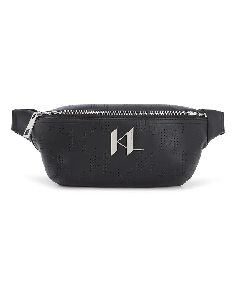 Karl Lagerfeld Crossbody Bags K/PLAK GÜRTELTASCHE MIT LOCHMUSTER schwarz Schwarz
