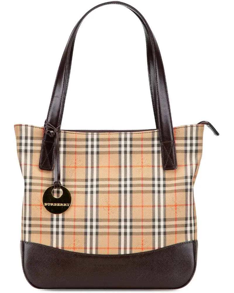 Burberry Shopper Haymarket Check Canvas Tote braun Braun