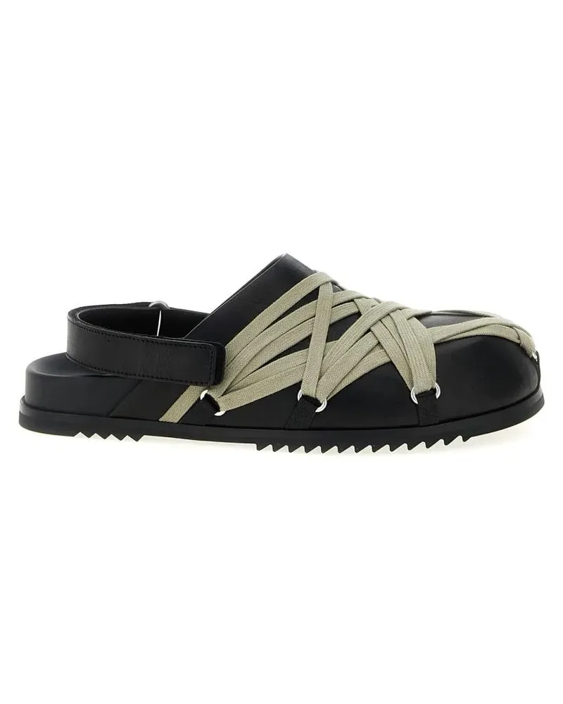 Rick Owens Sandalen 'Granola' Sabots schwarz Schwarz