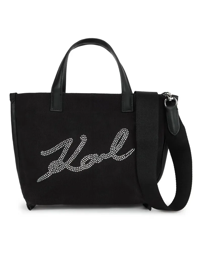 Karl Lagerfeld Shopper K/Signature Mini-Shopper mit Strass schwarz Schwarz