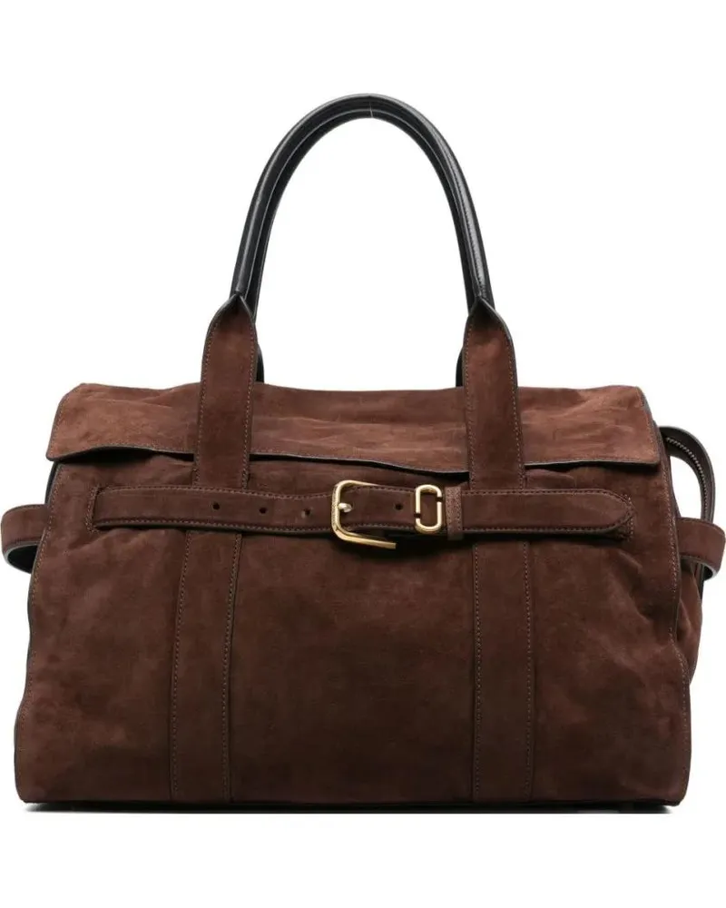 Marc Jacobs Crossbody Bags Structured Brown Cowhide Handbag With Gold-Tone Ac schwarz Schwarz