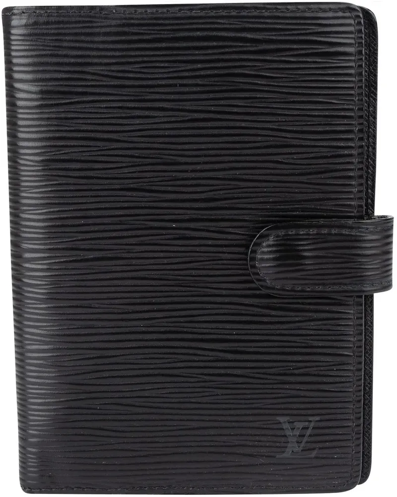 Louis Vuitton Portemonnaie  Noir Epi Leather Agenda PM schwarz Schwarz