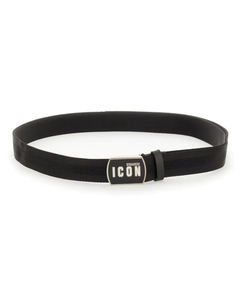 Dsquared2 Gürtel Be Icon Belt schwarz Schwarz