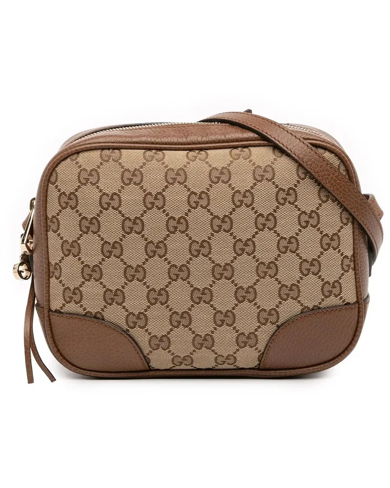 Gucci Hobo Bags GG Canvas Bree Crossbody braun Braun