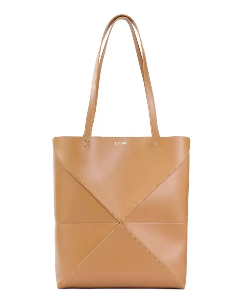 Loewe Shopper & Totes Structured Calf Leather Tote Handbag beige Beige