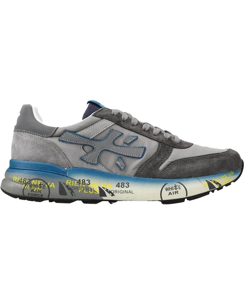 Premiata Low-Top Sneaker Layered Texture Sneakers With Sturdy Sole grau Grau