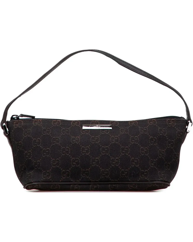 Gucci Hobo Bags GG Denim Boat braun Braun