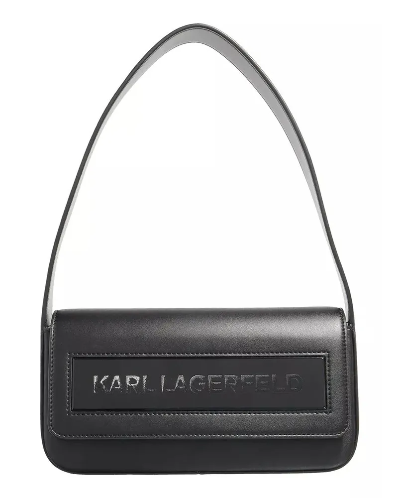Karl Lagerfeld Pochettes Icon K Md Flap Shb Leather schwarz Schwarz