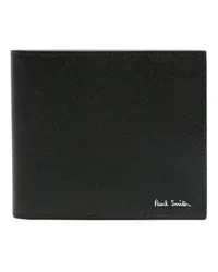 Paul Smith Portemonnaies Black Leather Wallet Schwarz