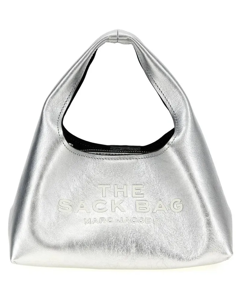 Marc Jacobs Clutches 'The Metallic Leather Mini Sack Bag' Handbag silberfarben Silber
