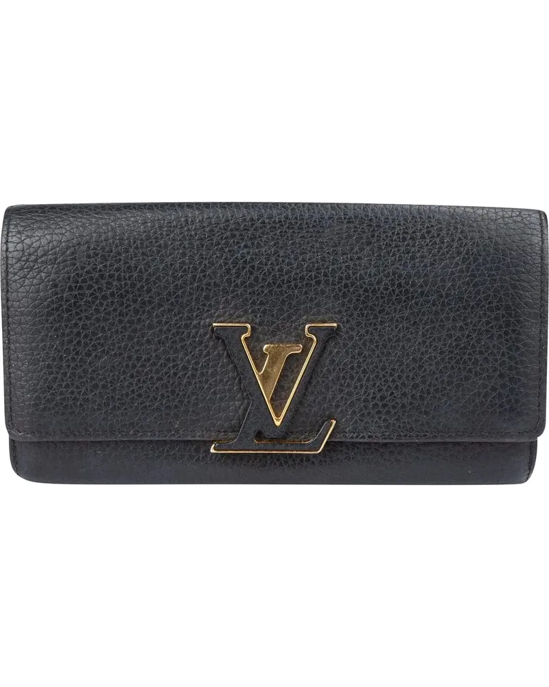 Louis Vuitton Portemonnaie  Taurillon Leather Capucines Wallet schwarz Schwarz