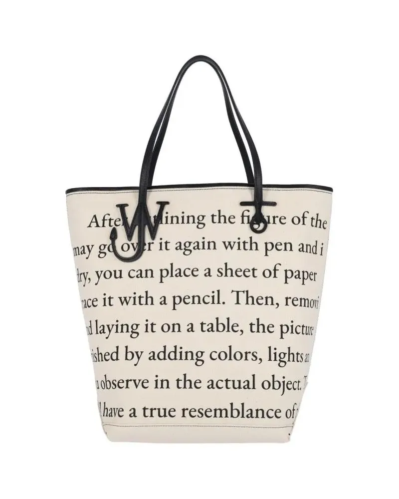 J.W.Anderson Shopper & Totes Structured Tote Bag With Contrasting Black Trim schwarz Schwarz