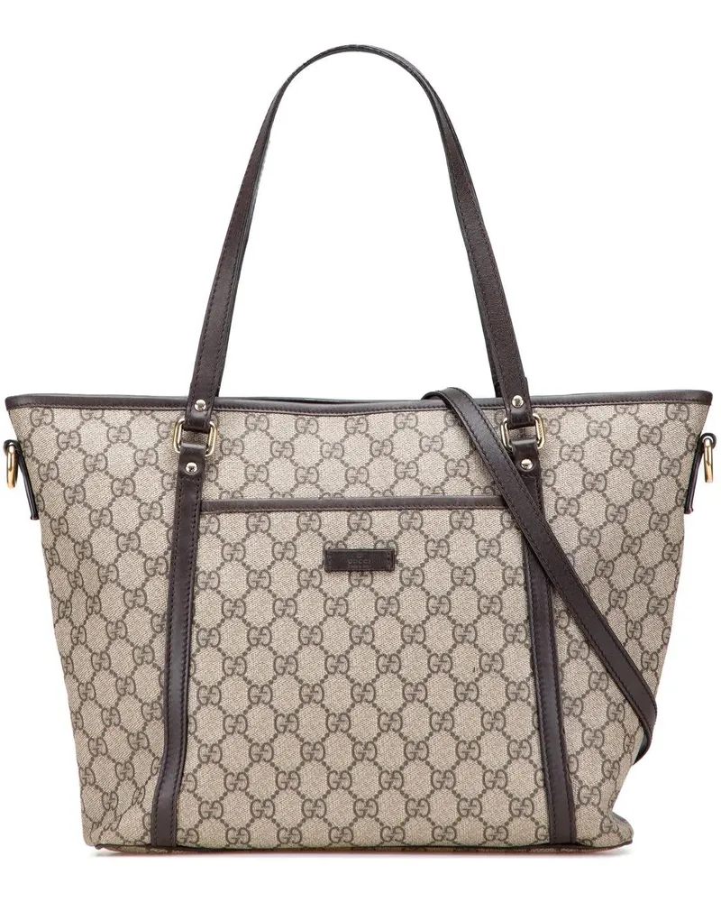 Gucci Hobo Bags GG Supreme Joy Convertible Tote braun Braun